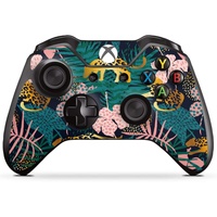 Skin kompatibel mit Microsoft Xbox One Controller Folie Sticker Dschungel Blume Muster