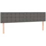 vidaXL Kopfteile 2 Stk. Grau 100x5x78/88 cm Kunstleder