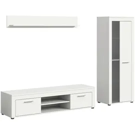 MID.YOU Wohnwand weiß ¦ Maße (cm): B: 235 H: 159 T: 35.0