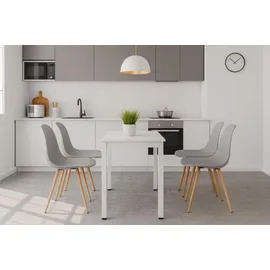 home collective Schreibtisch Bürotisch Computertisch | vielseitiger Tisch für Homeoffice & Küche, robust & platzsparend, ideal auch als Esstisch | weiß