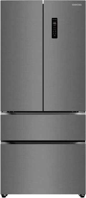 coocaa French-Door-Kühlschrank 493 Liter, Total No Frost-Technologie, Multi-Airflow-System, Dual-Inverter-System, UAP-Luftreinigung, Super-Gefrierfunktion, Super-Kühlfunktion, antibakterieller Türverschluss, elektronische Temperaturregelung, Energieeffizienzklasse E, SRM-507WPE