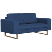 vidaXL 2-Sitzer-Sofa Stoff Blau