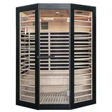 HOME DELUXE Infrarotkabine Infrarotkabine NERO, 43 mm, Hemlock-Tannenholz, schneller Klicksystem Aufbau 155 cm x 120 cm