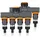 Brandson 4-Wege Wasserverteiler 2er-Set orange/schwarz