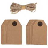 Rayher Geschenkanhänger braun Tags and Jute, 20 St.