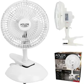 Adler AD 7317 Tischventilator mit Clip + Sockel
