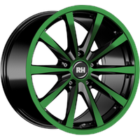 RH ALURAD RH, GT, 9x21 ET55 5x130 71,5, color polished - green