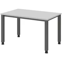 Bümö Schreibtisch Grau, Nachbildung, Rechteckig, 120x74x80 cm, FSC Mix,