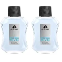 adidas Ice Dive After Shave, langanhaltender Duft mit belebender Zitrusnote und aromatischem Patschuli, 100 ml (Packung mit 2)