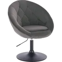 Woltu Cocktailsessel Samt 46 x 46 x 46 cm Dunkelgrau höhenverstellbar