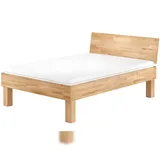 Erst-Holz Extra stabiles hohes Massivholzbett 140x220 Seniorenbett Zubehör wählbar V-60.81-14-220 Rollrost und Matratze inkl.