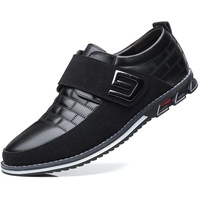 Herren Loafers Premium Leder Komfort Business Casual Oxford Schuhe Kleid Schuhe Mode Kleid Turnschuhe Büro Arbeit Driving Walking Schuhe(Schwarz,49 EU - 49 EU