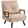 Homcom Schlafsessel mit Schlaffunktion Polyester 63 x 81 x 73 cm Beige mit Kissen