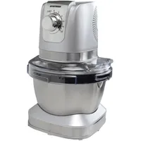 Syntrox Küchenmaschine & Knetmaschine Silber Vindas mit Edelstahl-Behälter, Multifunktionale Knetmaschine, Hochleistungs-Küchenmaschine, 600 Watt, 240 Volt