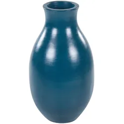 Terrakotta Dekovase 48 cm Blau STAGIRA