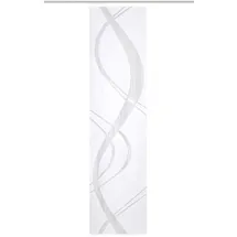 HOME WOHNIDEEN Schiebegardine Schiebevorhang Jacquard Dicht Tibaso 245x57 cm Weiss (1 St), Kunstfaser, 1x Schiebewand inkl. Paneelwagen und Beschwerungsstange Weiss weiß