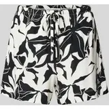 Marc O'Polo Comfort Fit Pyjama Shorts aus Baumwoll-Modal-Mix mit Allover-Muster, Black, S