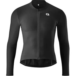 Radtrikot GONSO "SITIVO TRIKOT LONGSLEEVE M", Herren, Gr. L, schwarz, 80% Polyester, 15% Elasthan, 5% Polyamid, Rundhals, Langarm, Trikots, Herren Fahrradtrikot langarm, Full-Zip Trikot, Tight Fit