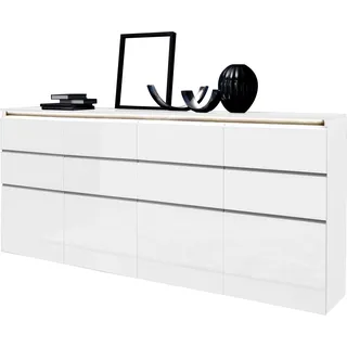 INOSIGN »Magic, Highboard, Hochschrank, Hochkommode«, mit 4 Türen und 8 Schubkästen, Hochglanz lackiert, Breite 240cm