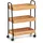 Zeller Rollwagen Bambus/Metall 70,5 cm x 28 cm x 49,5 cm Schwarz
