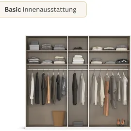 Rauch Drehtürenschrank Montclar 251 x 223 x 60 cm Grau