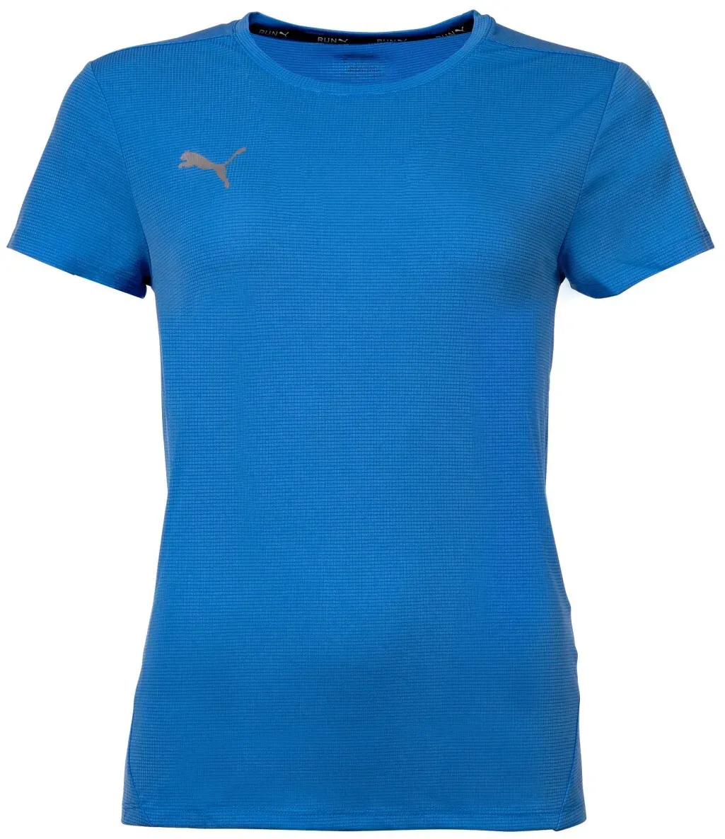 PUMA Damen T-Shirt - Finisher Tee, Funktionsshirt, dryCELL, Rundhals, Kurzarm, uni Blau S