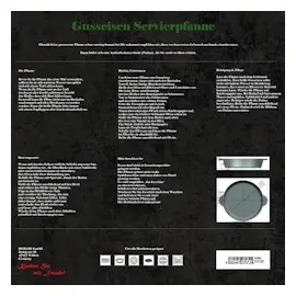 robari gmbh ROBARI Schmorpfanne Servierpfanne aus Gusseisen 28 cm Emailliert grün