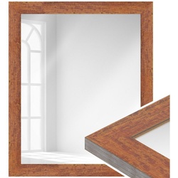 WANDStyle Wandspiegel H610, Braun, aus Massivholz im Vintage Stil braun 110 cm x 80 cm
