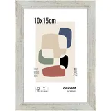 accent by nielsen Accent Holz Bilderrahmen Zoom 10x15 cm, Silber,