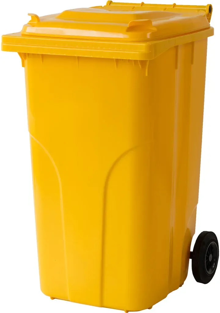 Abfall- und Wertstoffsammelbehälter / 2-Rad Container (F) -  gelb / gelb / 580