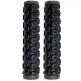 Messingschlager D2 Knobs Griffe Fahrradgriffe schwarz/grau 130 mm