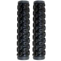 Messingschlager D2 Knobs Griffe Fahrradgriffe schwarz/grau 130 mm