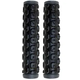Messingschlager D2 Knobs Griffe Fahrradgriffe schwarz/grau 130 mm