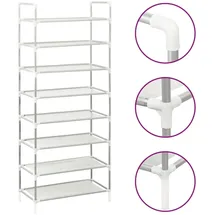 vidaXL Schuhregal 57 x 8 x 15 cm silber