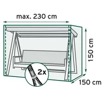 Primaster TrendLine Schutzhülle 230 x 150 x 150 cm Schwarz
