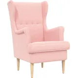 vidaXL Sessel Rosa Stoff 0 x 0 x 0 cm Rosa mit Kissen