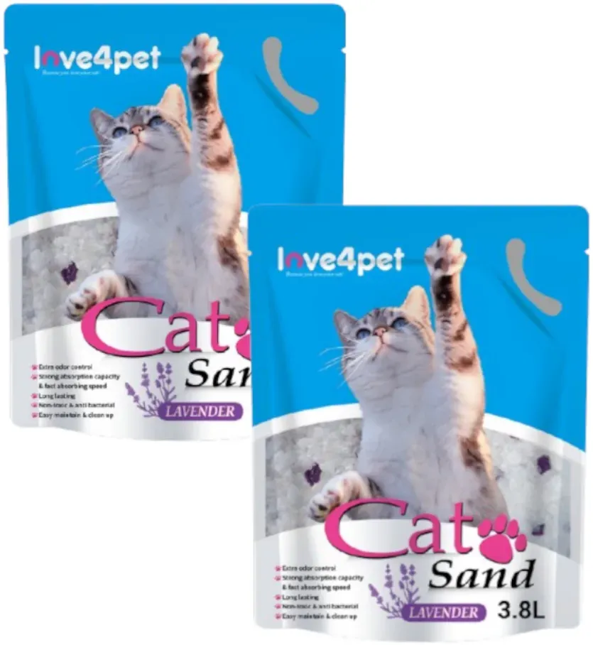 Silikon-Katzenstreu Sand Lavendel 2x3.8l (Rabatt für Stammkunden 3%)