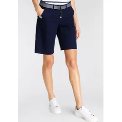 Chinoshorts, zum Krempeln, mit passendem Gürtel, Gr. 38 - N-Gr, marine, , 42719862-38 N-Gr