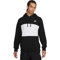 Nike Club Fleece French Terry Color-Blocked Hoodie Herren 010 black/white/white L