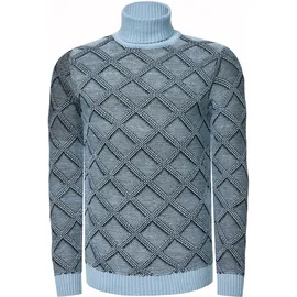 RUSTY NEAL Rollkragenpullover Blau S