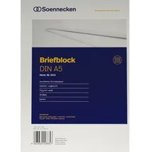 SOENNECKEN Briefblock 2312 DIN A5 70g kariert 50Blatt weiß
