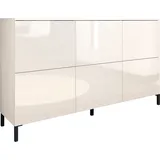 borchardt Möbel Haama 139 x 80 x 35 cm verstellbare Einlegeböden / weiß hochglanz
