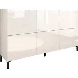 borchardt Möbel Haama 139 x 80 x 35 cm verstellbare Einlegeböden / weiß hochglanz