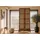MASSIVMOEBEL24.DE Schrank Mango/seegras 100x40x200 hellbraun lackiert MIZUMI 110
