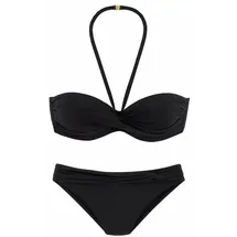 LASCANA Bügel-Bandeau-Bikini Damen Schwarz 32 Cup A