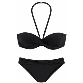 LASCANA Bügel-Bandeau-Bikini Damen Schwarz 32 Cup A