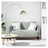 vidaXL Zweisitzer-Sofa Hellgrau 109 cm Samt