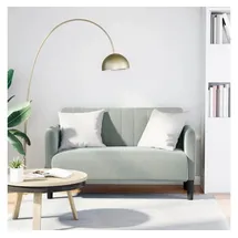 vidaXL Zweisitzer-Sofa Hellgrau 109 cm Samt