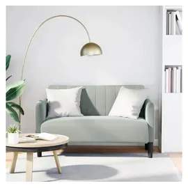 vidaXL Zweisitzer-Sofa Hellgrau 109 cm Samt