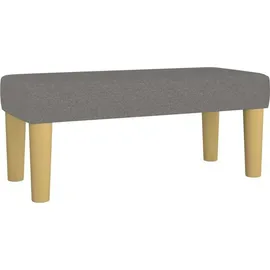 vidaXL Boxspringbett mit Matratze Dunkelgrau 100x200 cm Stoff - Grau